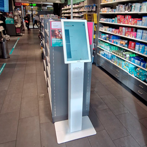 Android kønummersystem i butik.