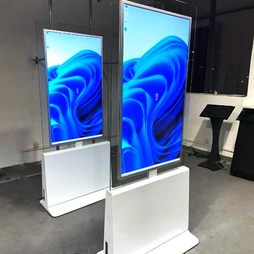 Fritstående digital totem transparent kant til indendørs brug