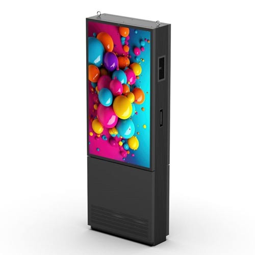 Højlys udendørs LCD totem med plug-and-play og nem opdatering af indhold