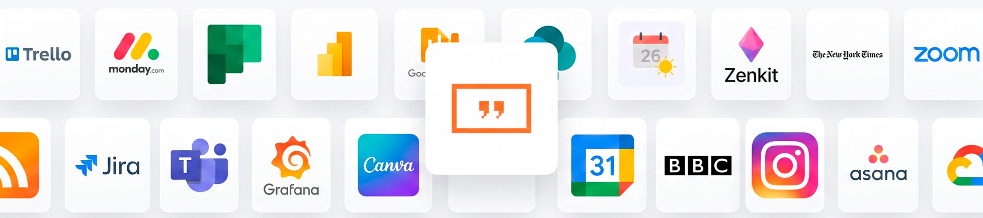 Logobanner Logobanner viser apps der kan anvendes med VisualSign infoskærm software