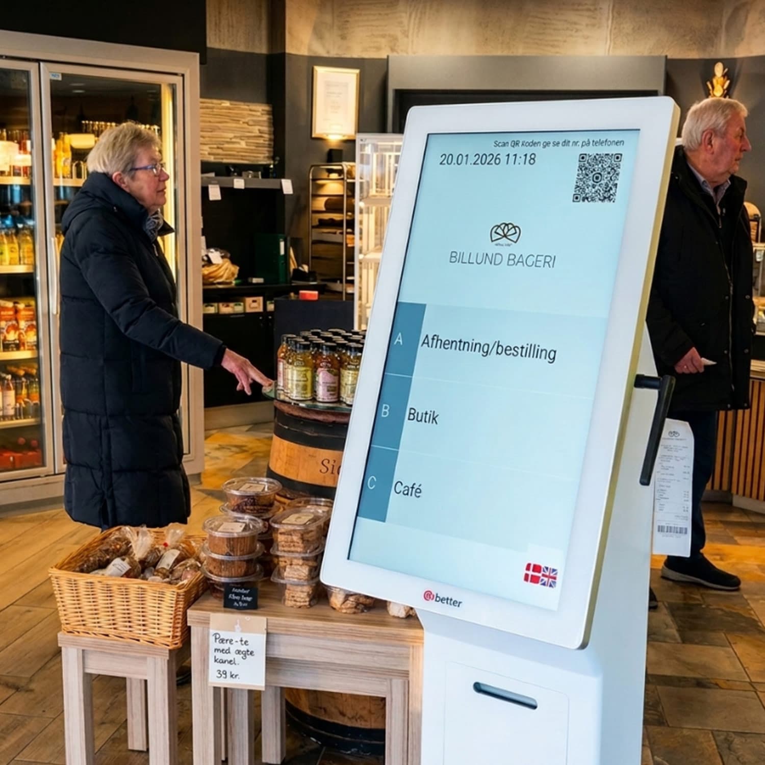 Kønummersystem til leje i brug i butik