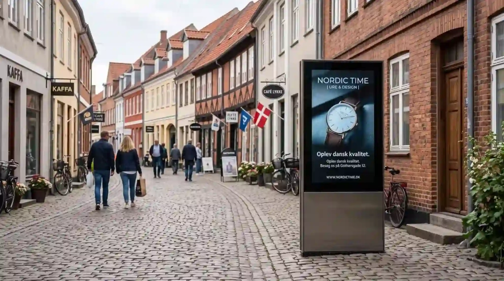 Totem infoskærm i gågade (1)